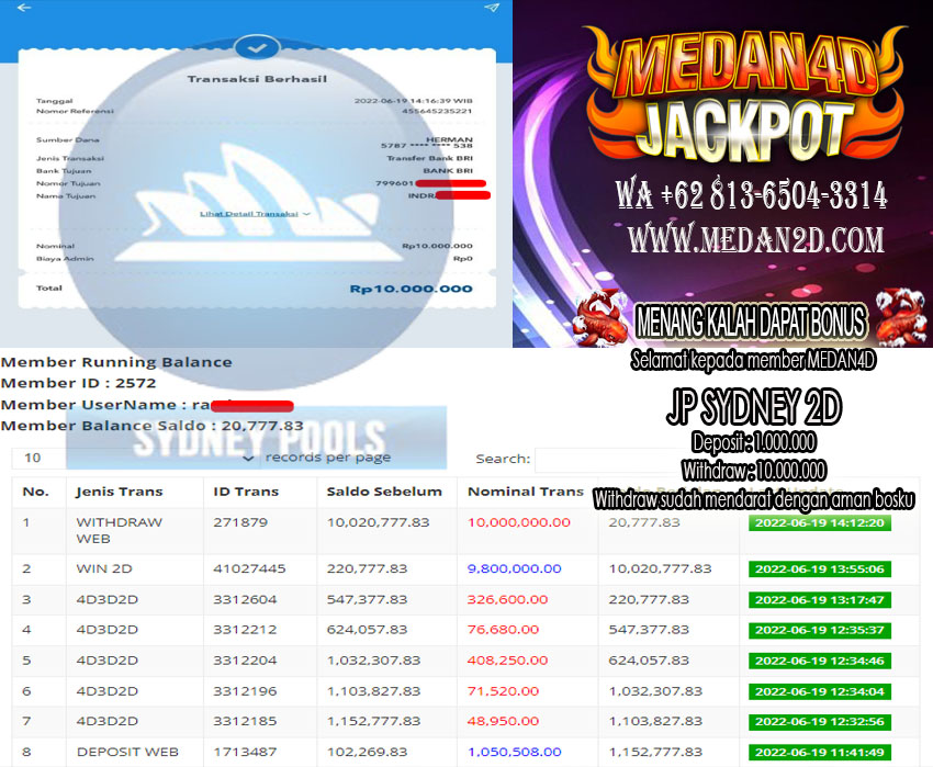 Bukti JP Medan 4D 