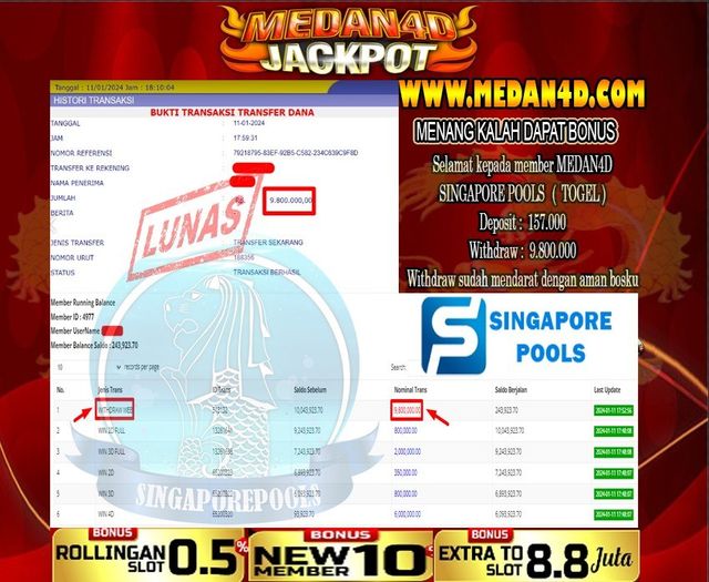 Bukti JP Medan 4D – 11 JANUARI  2024