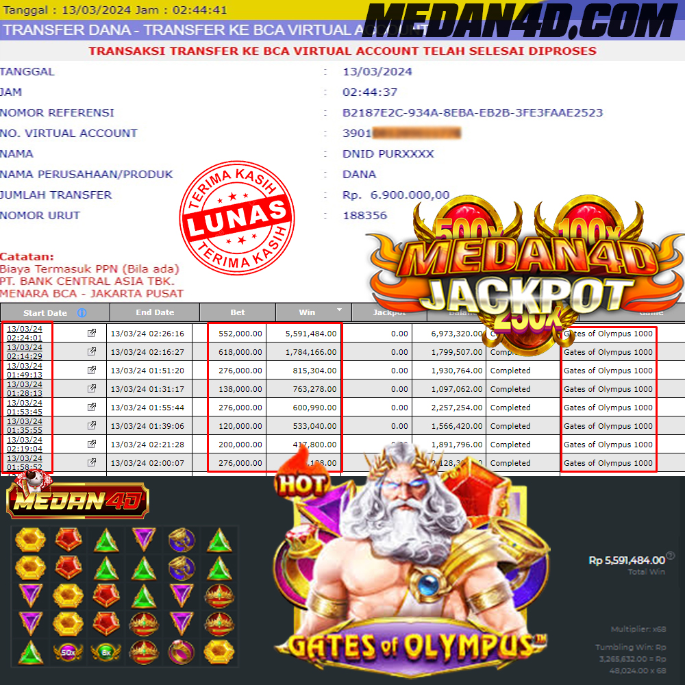 BUKTI JP MEDAN4D – 11 MARET 2024 