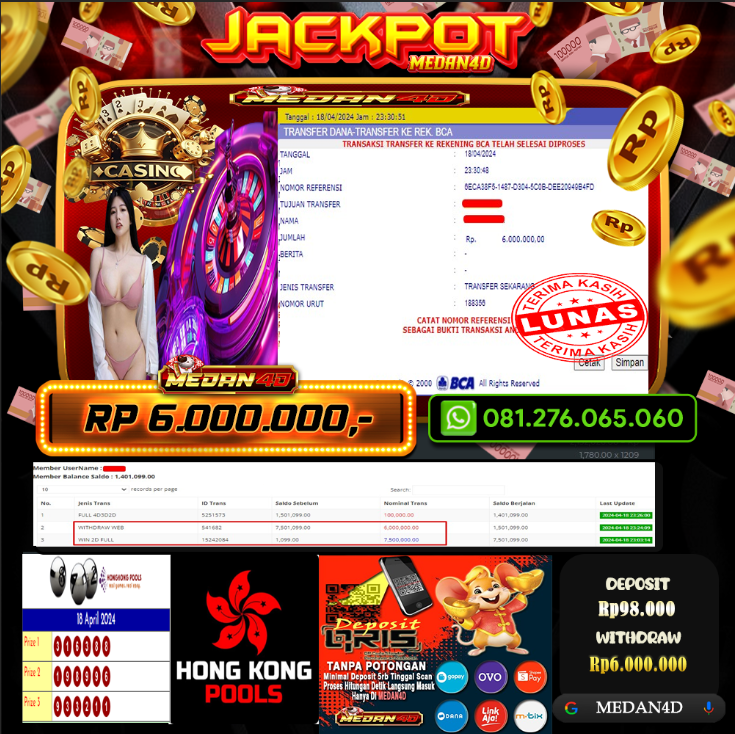 BUKTI JP MEDAN4D – 18 APRIL 2024 