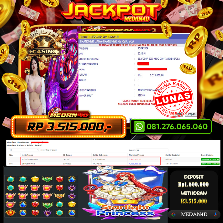 BUKTI JP MEDAN4D – 16 APRIL 2024 