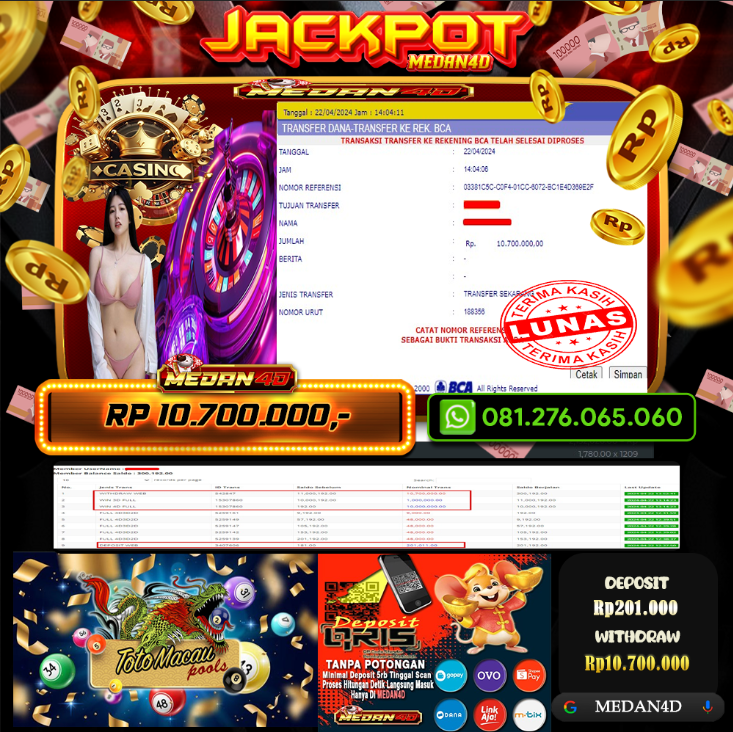 BUKTI JP MEDAN4D – 22 APRIL 2024 