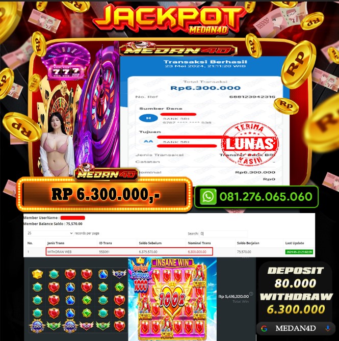 BUKTI JP MEDAN4D – 23 MEI 2024 – STARLIGHT PRINCES 1000