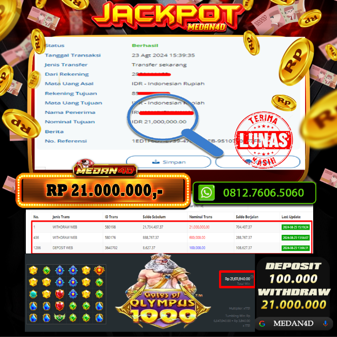 BUKTI JP MEDAN4D – 23 AGUSTUS 2024 