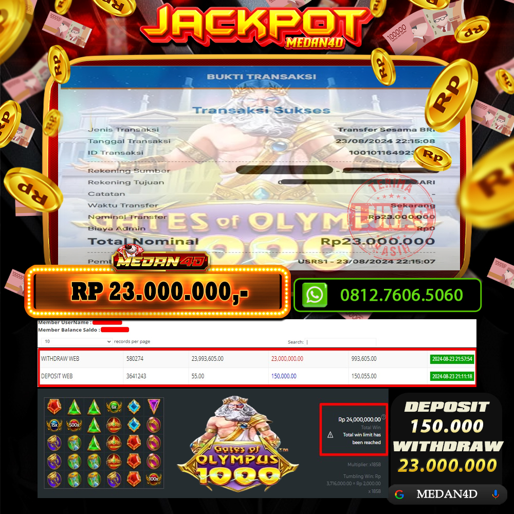 BUKTI JP MEDAN4D – 23 AGUSTUS 2024 