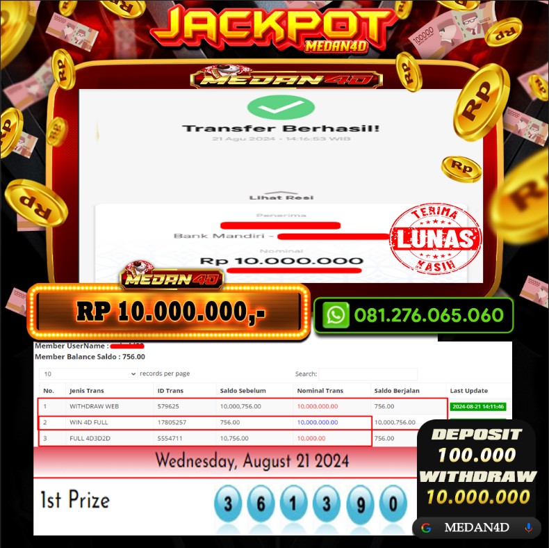 BUKTI JP MEDAN4D – 21 AGUSTUS 2024 