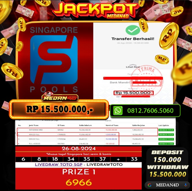 BUKTI JP MEDAN4D – 26 AGUSTUS 2024 