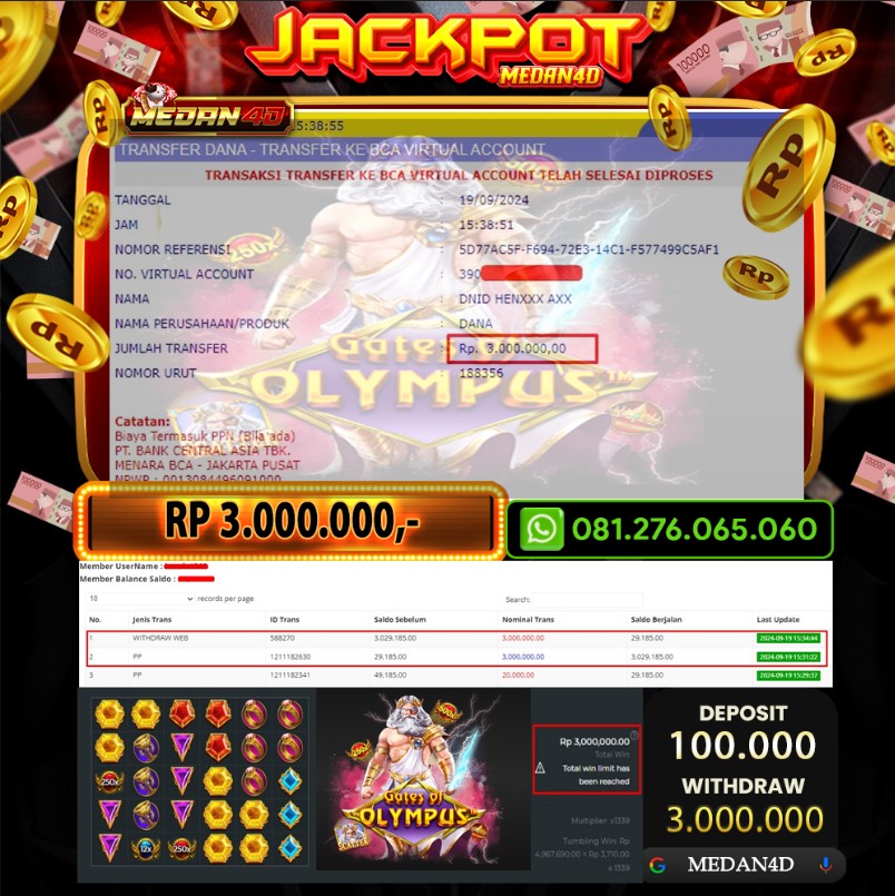 BUKTI JP MEDAN4D – 19 SEPTEMBER 2024 