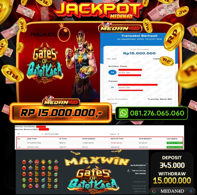 BUKTI JP MEDAN4D – 23 SEPTEMBER 2024 