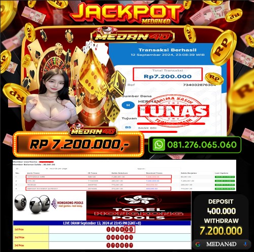 BUKTI JP MEDAN4D – 12 SEPTEMBER 2024 