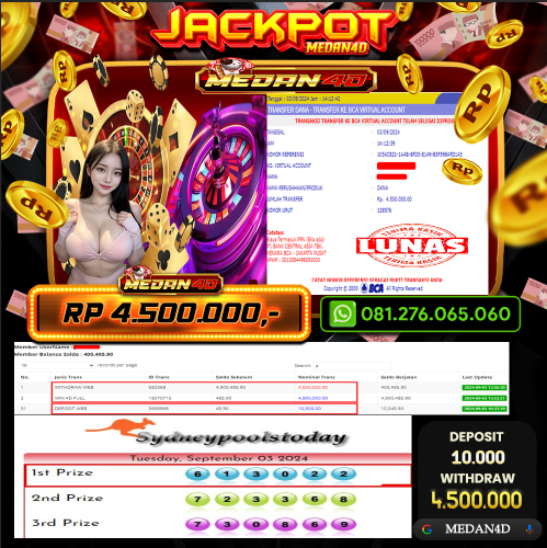 BUKTI JP MEDAN4D – 03 SEPTEMBER 2024 