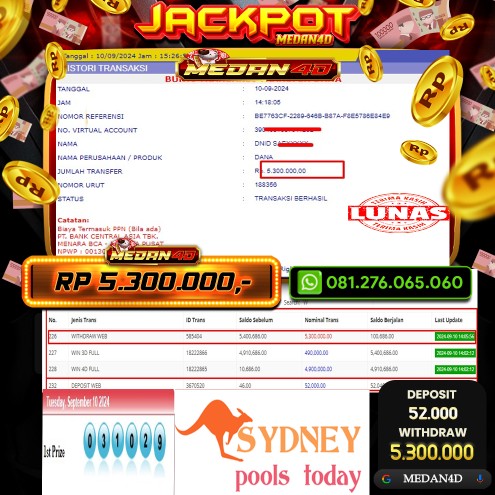 BUKTI JP MEDAN4D – 10 SEPTEMBER 2024 