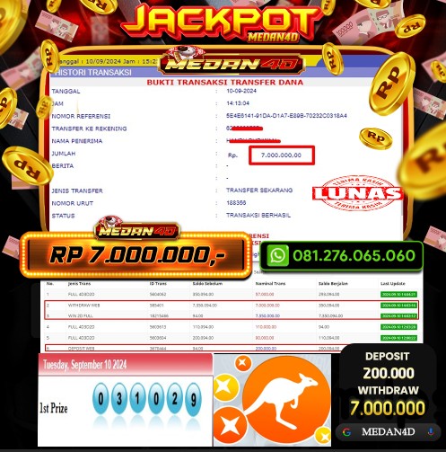 BUKTI JP MEDAN4D – 10 SEPTEMBER 2024 