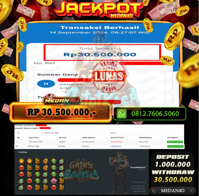 BUKTI JP MEDAN4D – 14 SEPTEMBER 2024 