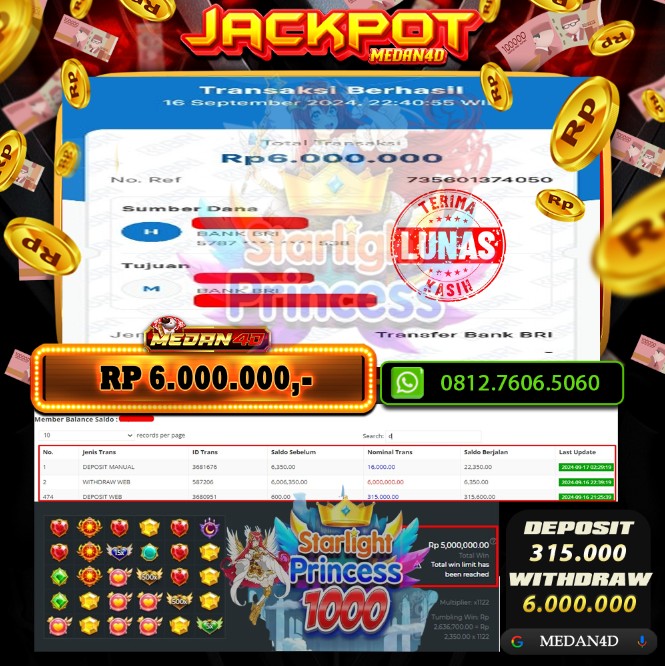 BUKTI JP MEDAN4D – 17 SEPTEMBER 2024 