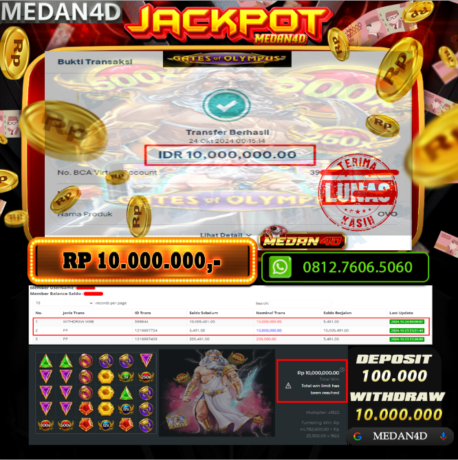 BUKTI JP MEDAN4D – 24 OKTOBER 2024 