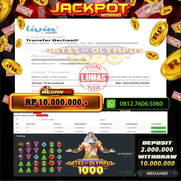 BUKTI JP MEDAN4D – 03 OKTOBER 2024 