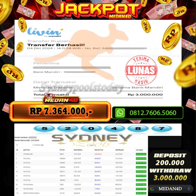 BUKTI JP MEDAN4D – 04 OKTOBER 2024 