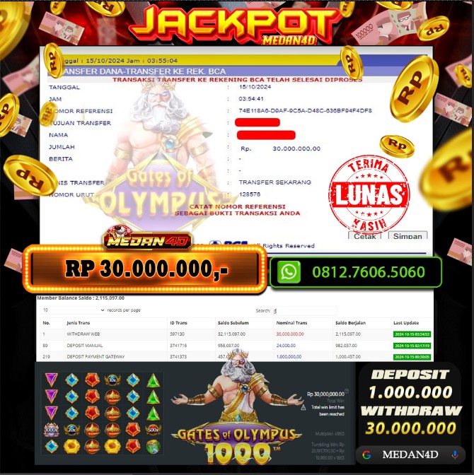 BUKTI JP MEDAN4D – 15 OKTOBER 2024 