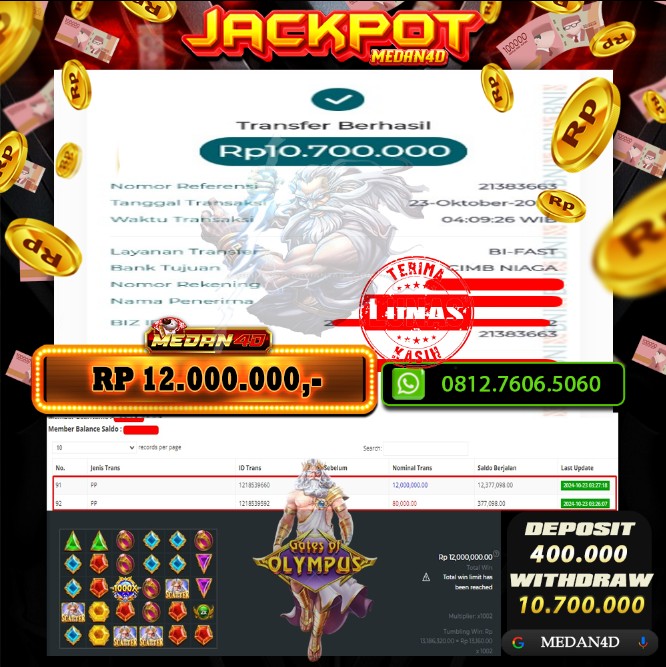 BUKTI JP MEDAN4D – 23 OKTOBER 2024 