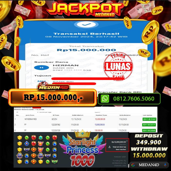 BUKTI JP MEDAN4D – 08 NOVEMBER 2024 