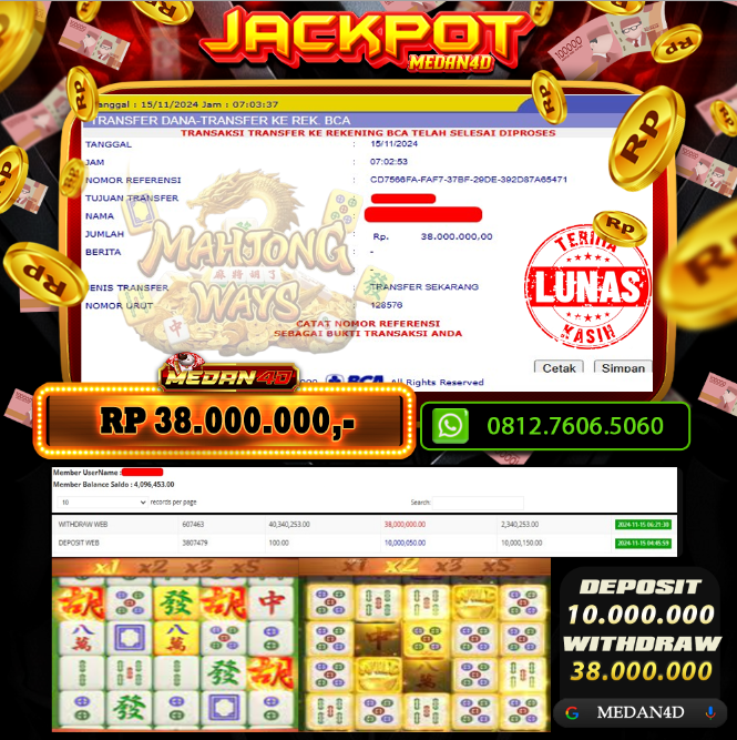 BUKTI JP MEDAN4D – 15 NOVEMBER 2024 