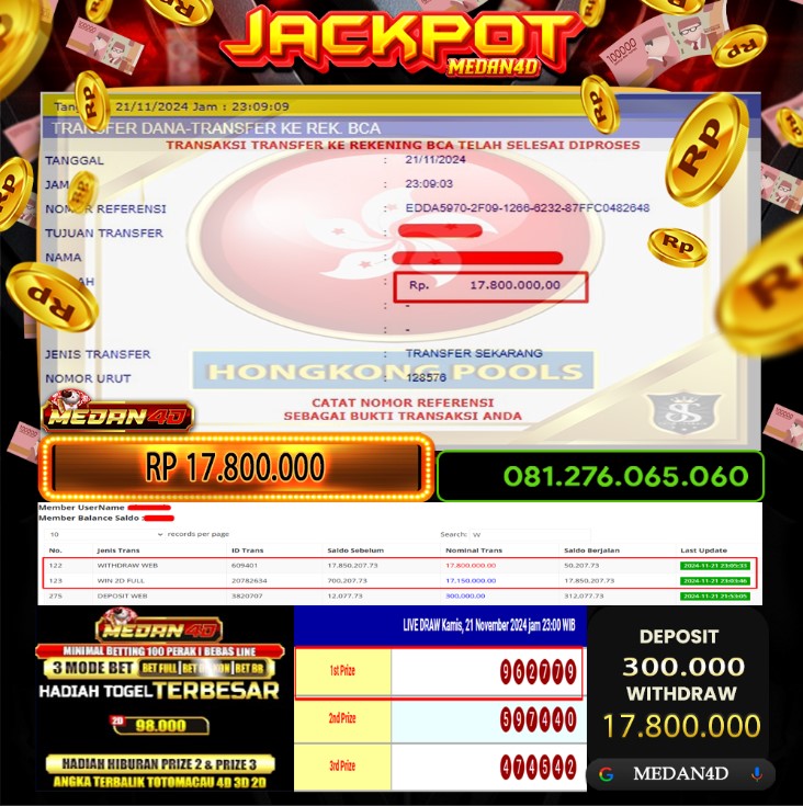 BUKTI JP MEDAN4D – 21 NOVEMBER 2024 