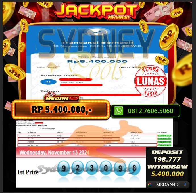 BUKTI JP MEDAN4D – 13 NOVEMBER 2024 