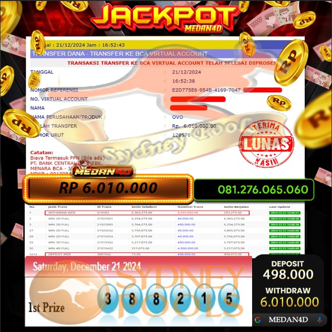 BUKTI JP MEDAN4D – 21 DESEMBER 2024 